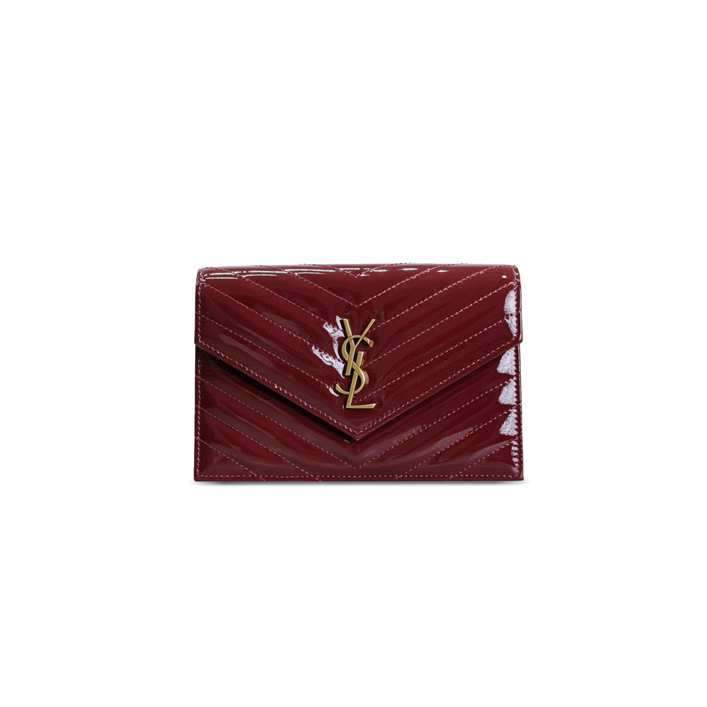 YSL CASSANDRE ENVELOPE CHAIN WALLET IN PATENT LEATHER 393953 (19*11.5*4cm)